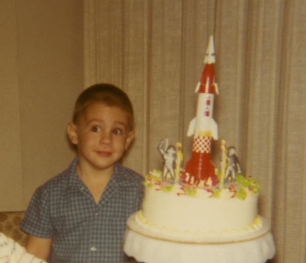 Mike Jetzer's rocket 1960s Space
	  Race birthday cake