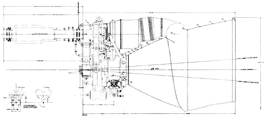 F-1 Rocket Engine thrust chamber, from F-1 Design Information
     (R-2823-1) dated 23 August 1961