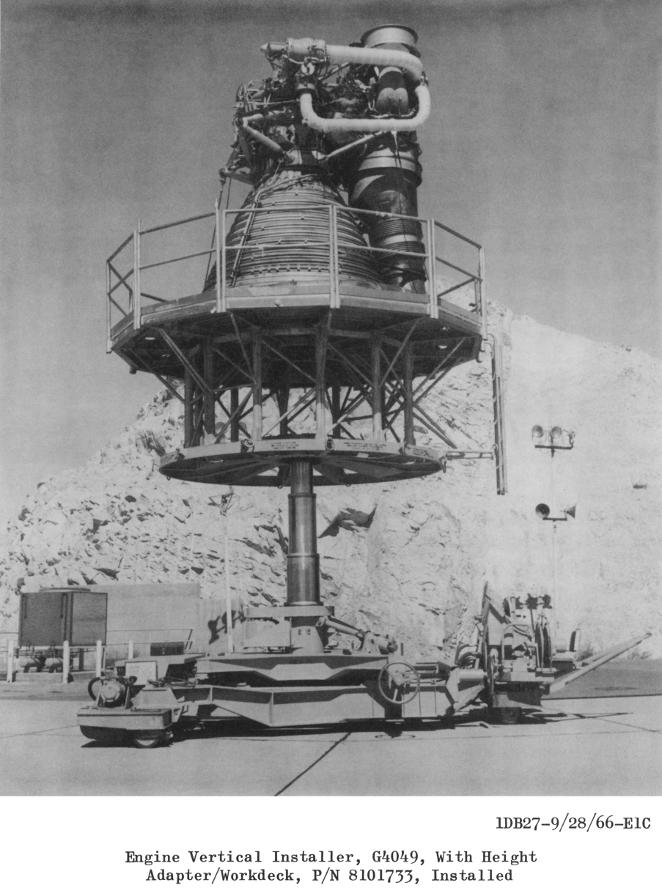 F-1 rocket engine G4049 engine vertical installer