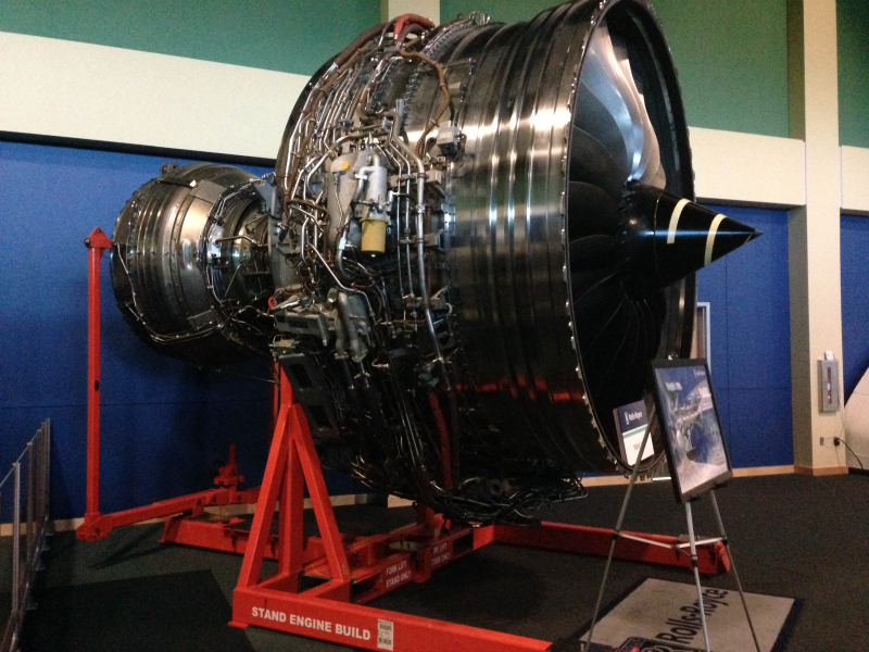 Rolls-Royce Trent 1000 jet engine at INFINITY Science Center