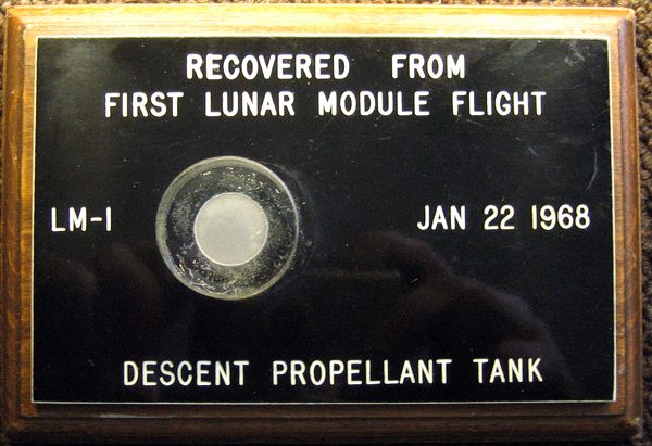 Lunar Module LM-1 titanium tank souvenir presentation