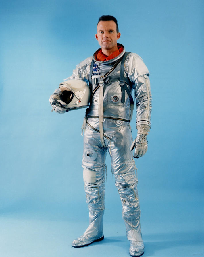 Astronaut L. Gordon Cooper in his Project Mercury space suit