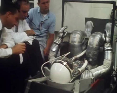 Alan Shepard Project Mercury space suit leak/pressurization test