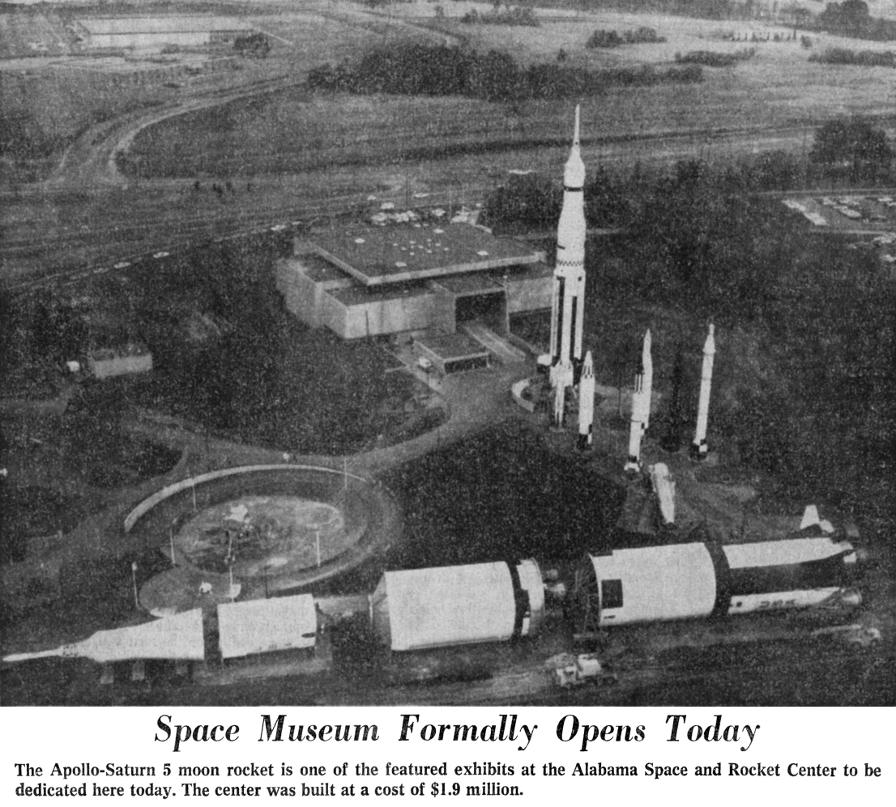 Huntsville Times March 17 1970 Alabama Space and Rocket Center dedication