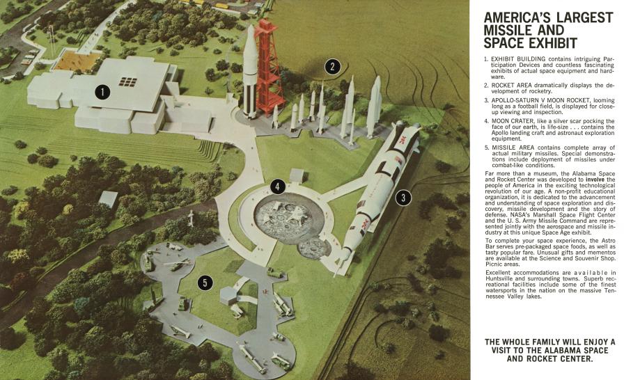 page from first Alabama Space and Rocket Center brochure