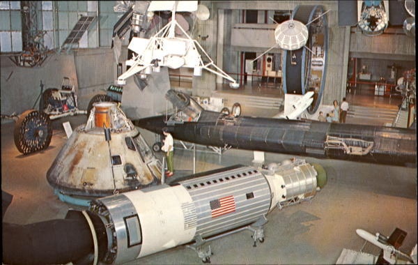 Alabama Space and Rocket Center interior Apollo 6 Agena X-15 Pegasus