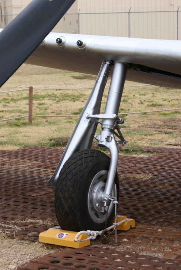 P-51D main landing gear at Barksdale Global Power Museum (Formerly the 8th Air Force Museum)