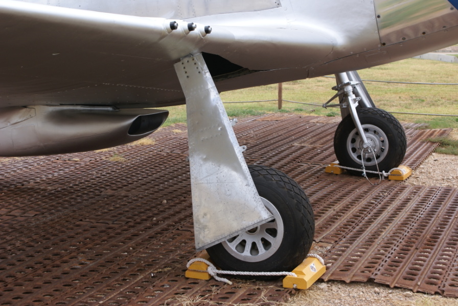 P-51D main landing gear at Barksdale Global Power Museum (Formerly the 8th Air Force Museum)