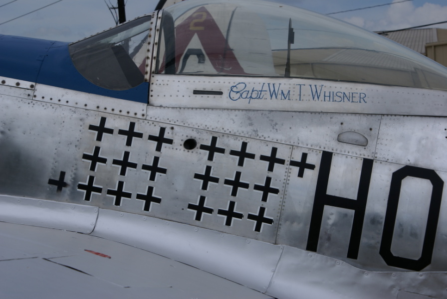 Captain William T. Whisner on the P-51D canopy at Barksdale Global Power Museum (Formerly the 8th Air Force Museum)