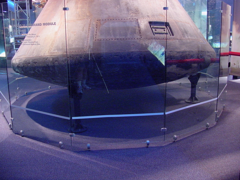 Apollo 14 heat shield and umbilical at Astronaut Hall of Fame