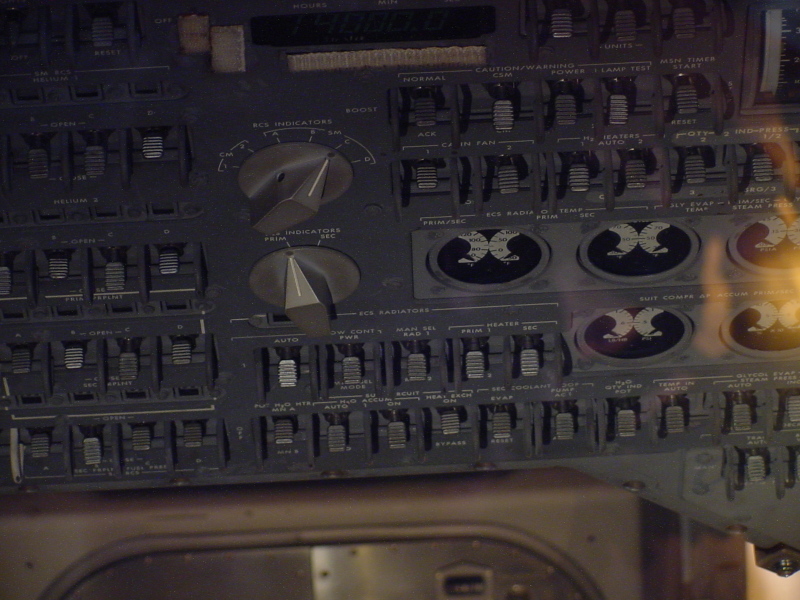 Apollo 14 command module control panel at Astronaut Hall of Fame