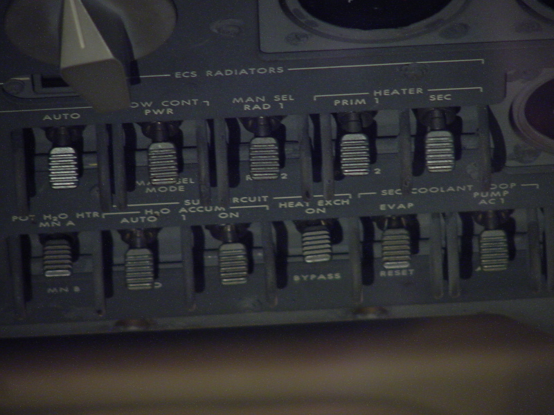 Apollo 14 command module control panel at Astronaut Hall of Fame