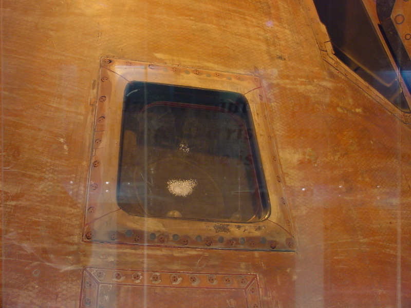 Apollo 14 command module side window (window 1) at Astronaut Hall of Fame