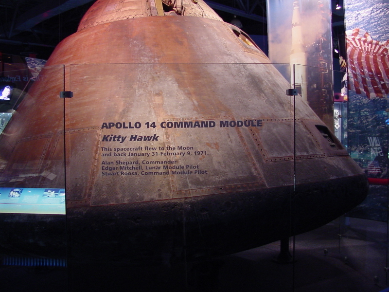 Apollo 14 crew compartment heat shield at Astronaut Hall of Fame