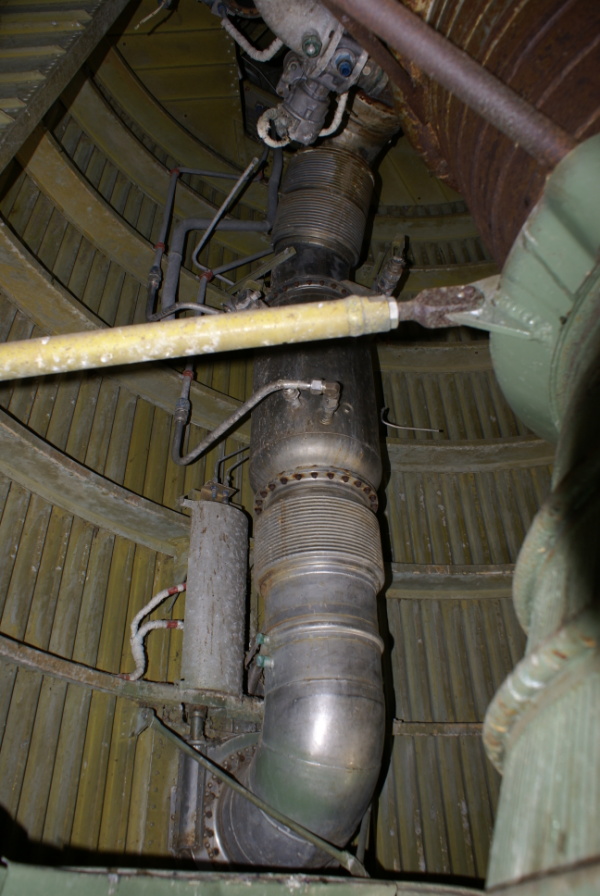 S-3D rocket engine turbine exhaust duct and heat exchanger in Jupiter Tail Unit Interior at Air Power Park