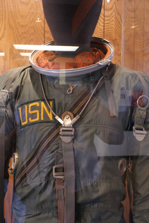 Mark IV Pressure Suit (East Campus) chest zipper at Air Zoo