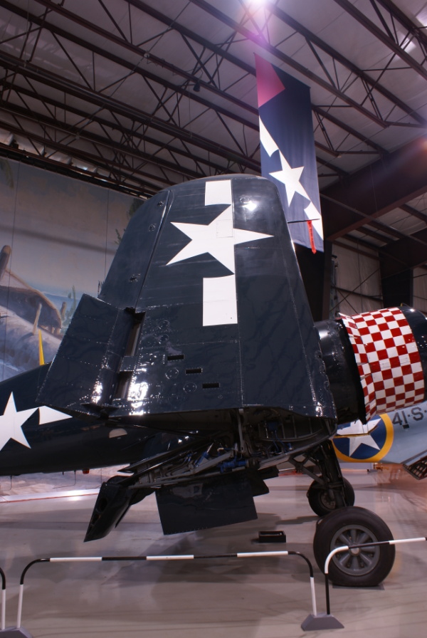 Folded wing on the Corsair at the Air Zoo