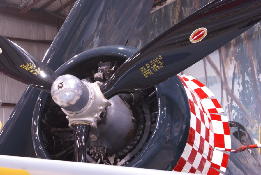 Corsair's Pratt & Whitney R-2800 engine at the Air Zoo