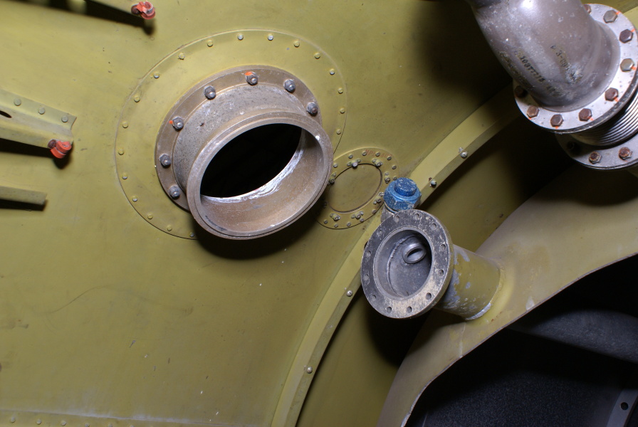 LOX vent valve on interior of Redstone Center Unit at Air Zoo