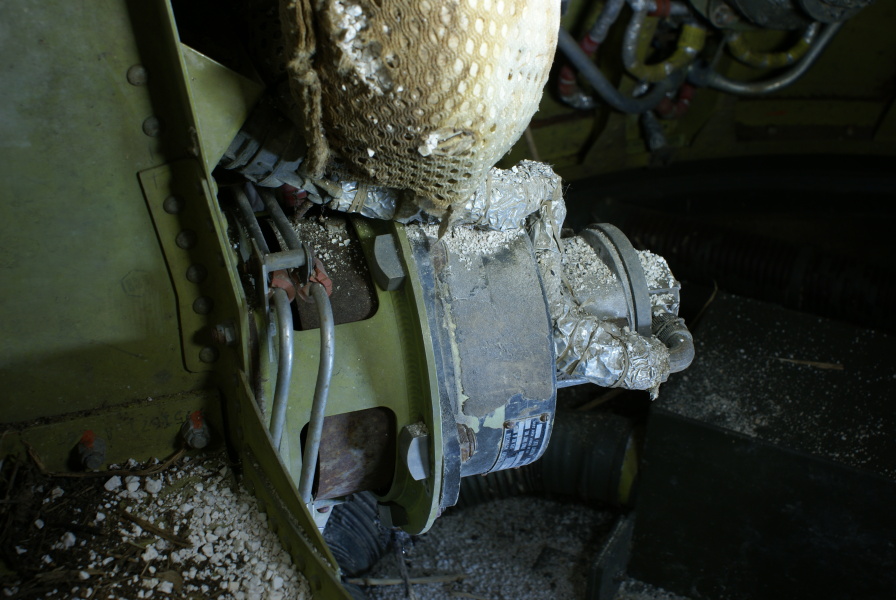 Air vane actuator in Redstone Aft Unit interior at Air Zoo