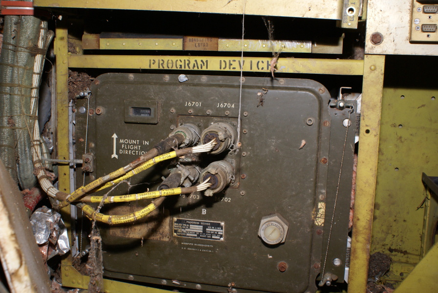 Program device in instrument compartment in Redstone Aft Unit at Air Zoo
