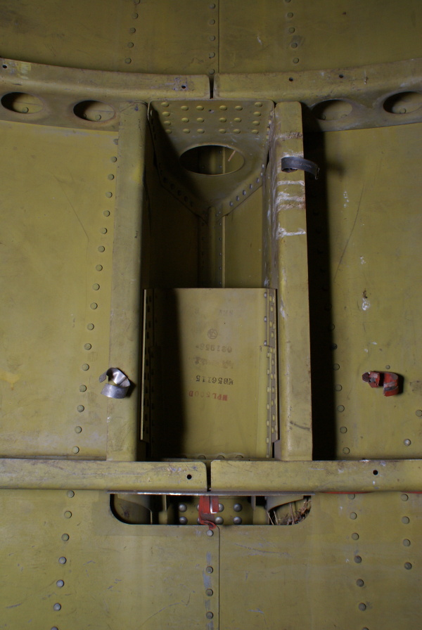 Fin interface on interior of Redstone Tail Unit at Air Zoo