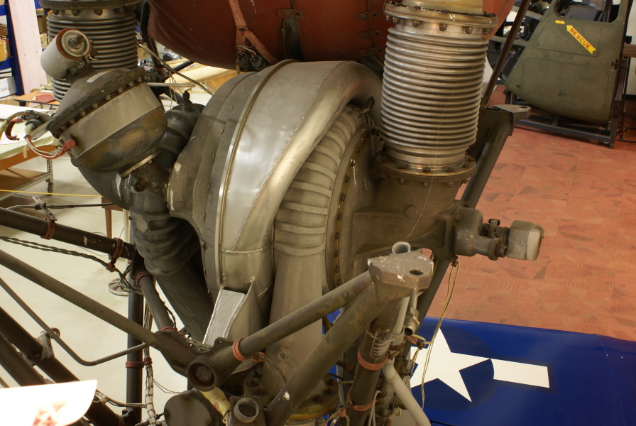 Steam generator and turbopumps on A-7 Engine ("As Removed") at Air Zoo