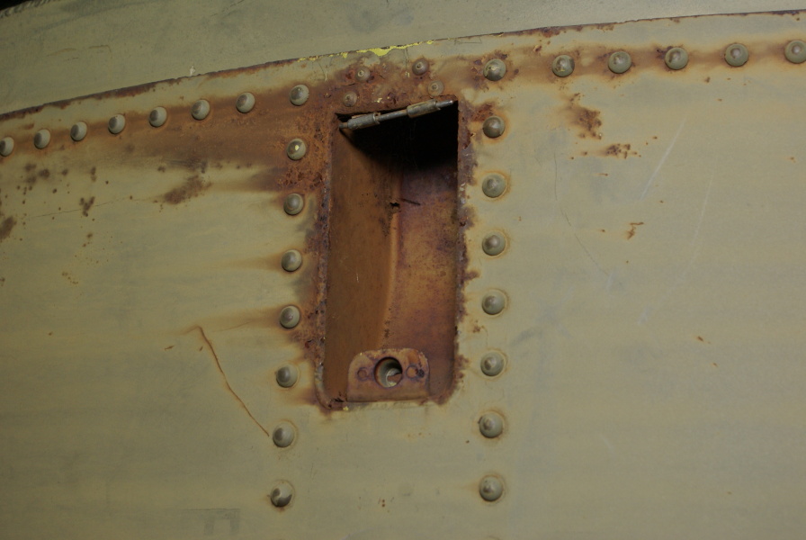 ball fitting access doors on Redstone Aft Unit at Air Zoo