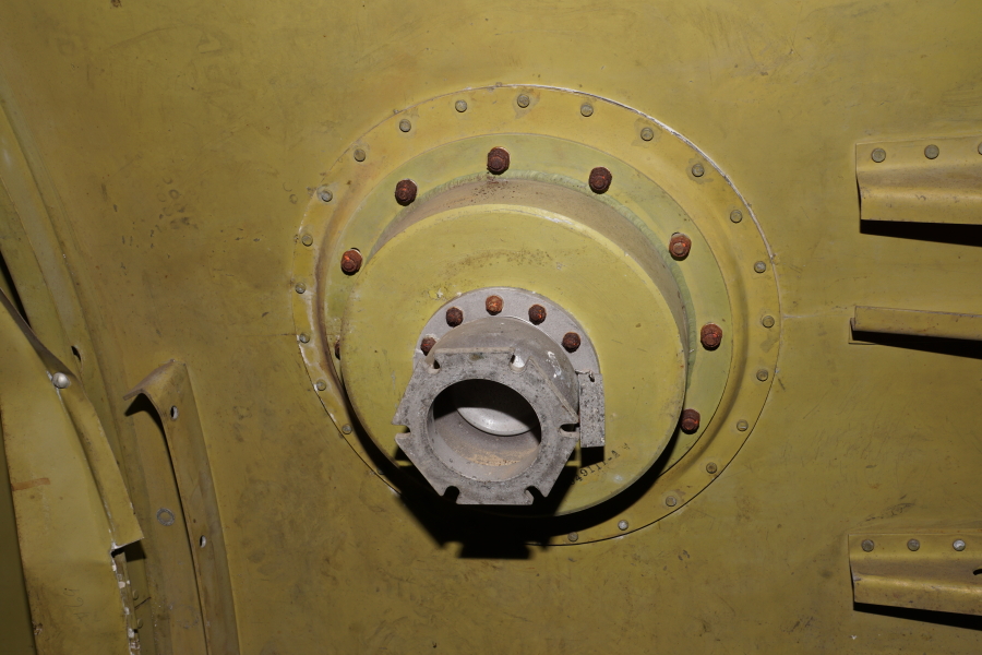 Fuel (alcohol) fill/drain valve on interior of Redstone Center Unit at Air Zoo