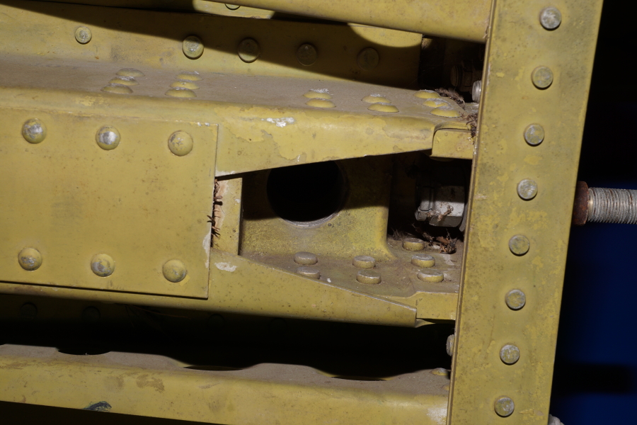Engine mount pad/bracket on Redstone Center Unit at Air Zoo
