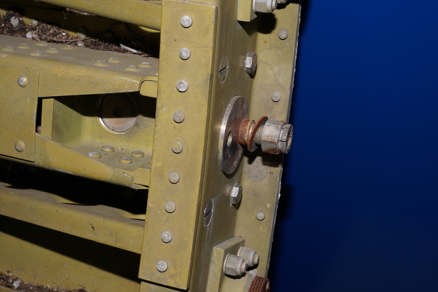 Engine mount pad/bracket on Redstone Center Unit at Air Zoo