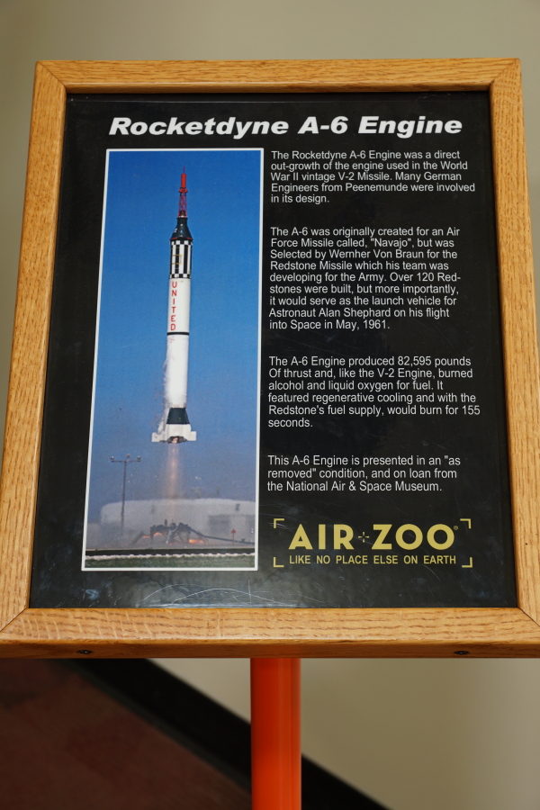 Sign by the A-7 Engine ("As Removed") at the Air Zoo