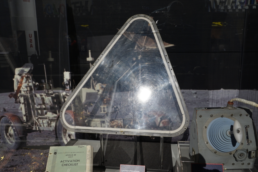 LM Window Protector at Apollo:  When We Went to the Moon