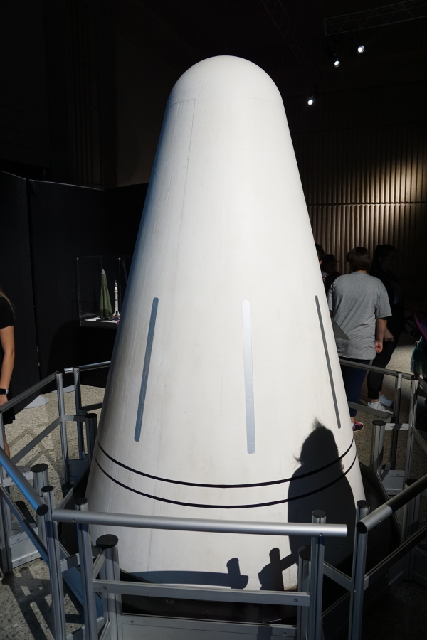 Jupiter nosecone in the Apollo:  When We Went to the Moon exhibit