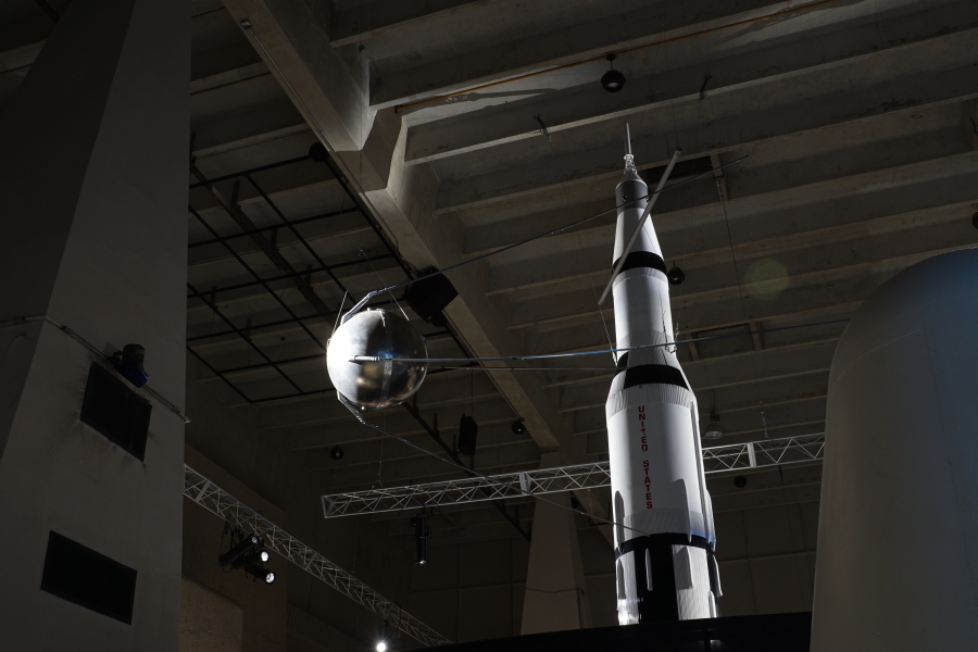 Sputnik model in the Apollo:  When We Went to the Moon exhibit