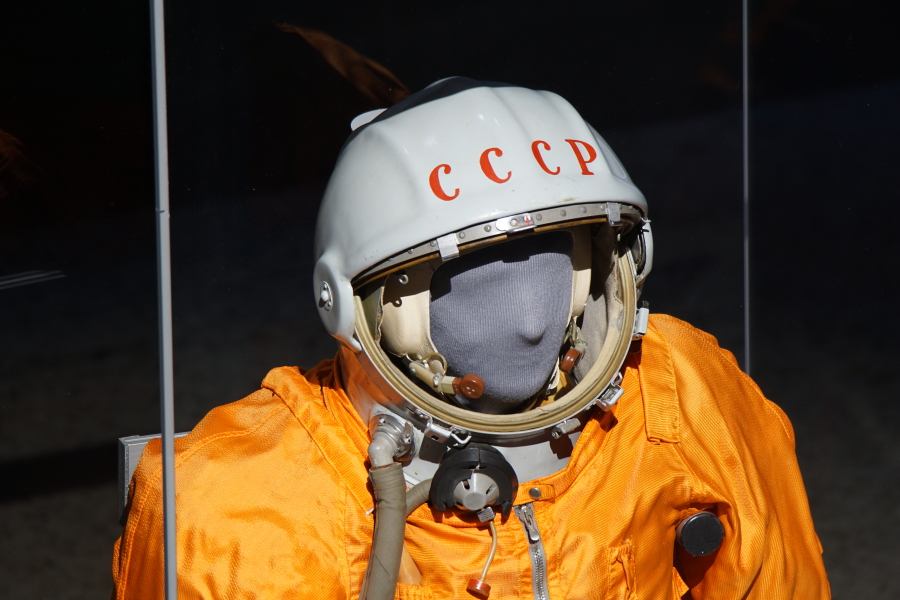Vostok (SK-1) Suit helmet at Apollo:  When We Went to the Moon