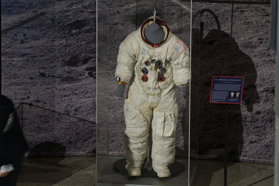 Apollo A7L space suit in the Apollo:  When We Went to the Moon exhibit