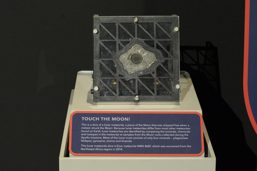 Lunar meteorite in the Apollo:  When We Went to the Moon exhibit