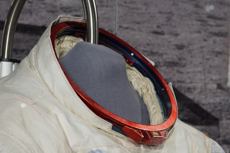 Apollo A7L Space Suit helmet attaching ring/neck ring at Apollo:  When We Went to the Moon