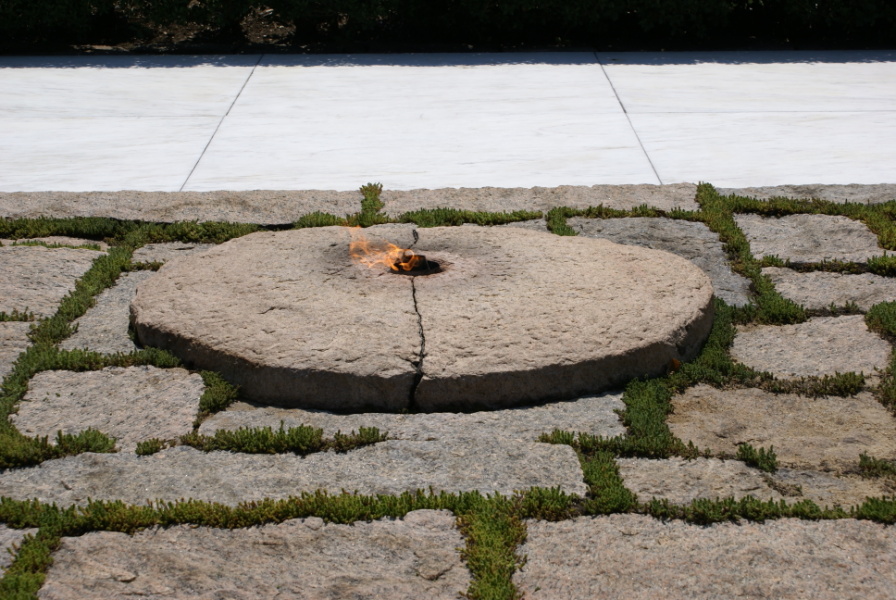 Eternal Flame at Kennedy Gravesite at Arlington National Cemetery