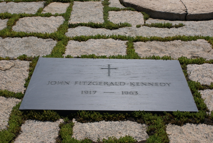 Grave of John Fitzgerald Kennedy at Kennedy Gravesite at Arlington National Cemetery