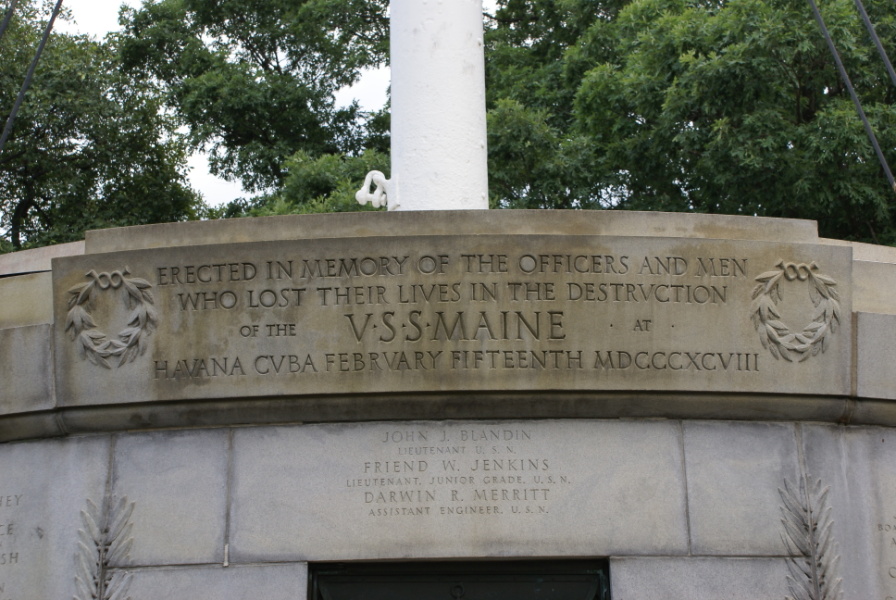 Inscription above entrance to USS Maine Memorial at Arlington National Cemetery