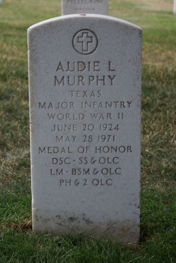 Grave of Audie Murphy at Arlington National Cemetery