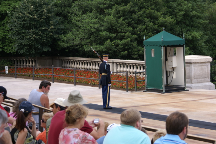 Sentinel's watch at the Tomb of the Unknowns at Arlington National Cemetery