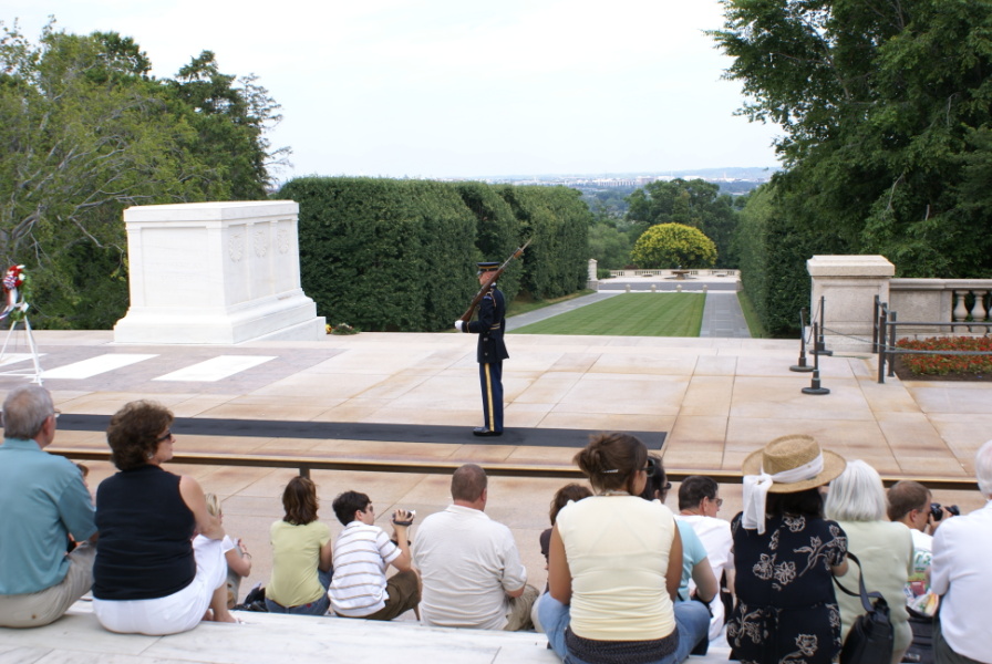 Sentinel's watch at the Tomb of the Unknowns at Arlington National Cemetery