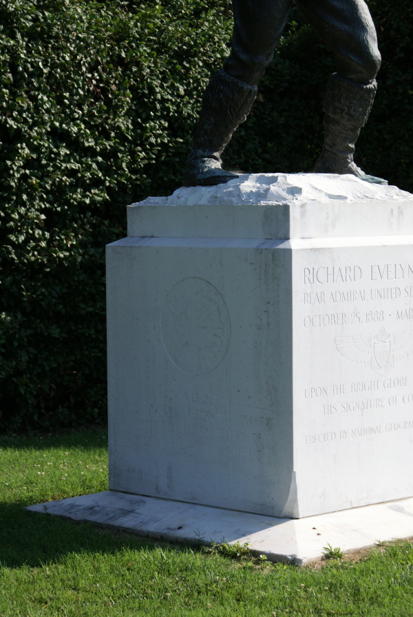 Inscription the base of the Byrd Monument at Arlington National Cemetery