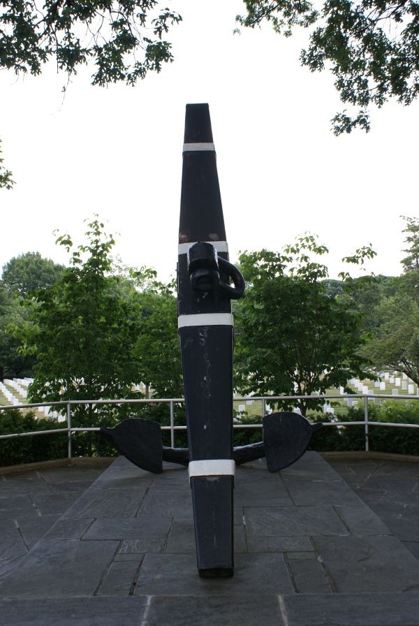 USS Maine ship's anchor at USS Maine Memorial at Arlington National Cemetery