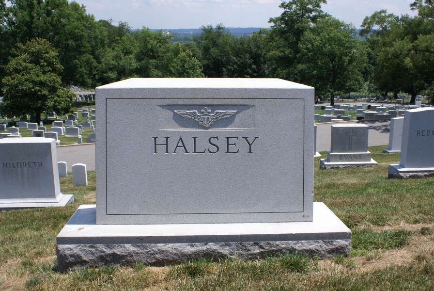 Grave of "Bull" Halsey (Reverse) at Arlington National Cemetery