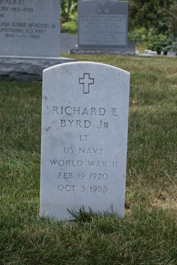 Grave of Richard Byrd, Jr. at Arlington National Cemetery