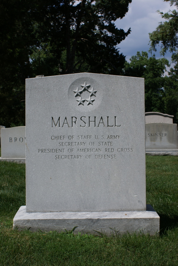 Grave of George C. Marshall (Reverse) at Arlington National Cemetery